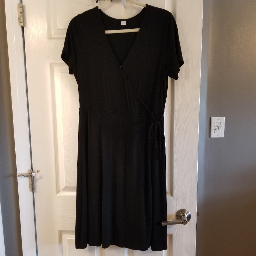 Womens Oldnavy Black Wrap Dress